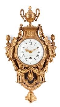 782. A Louis XVI 18th century gilt bronze wall clock.