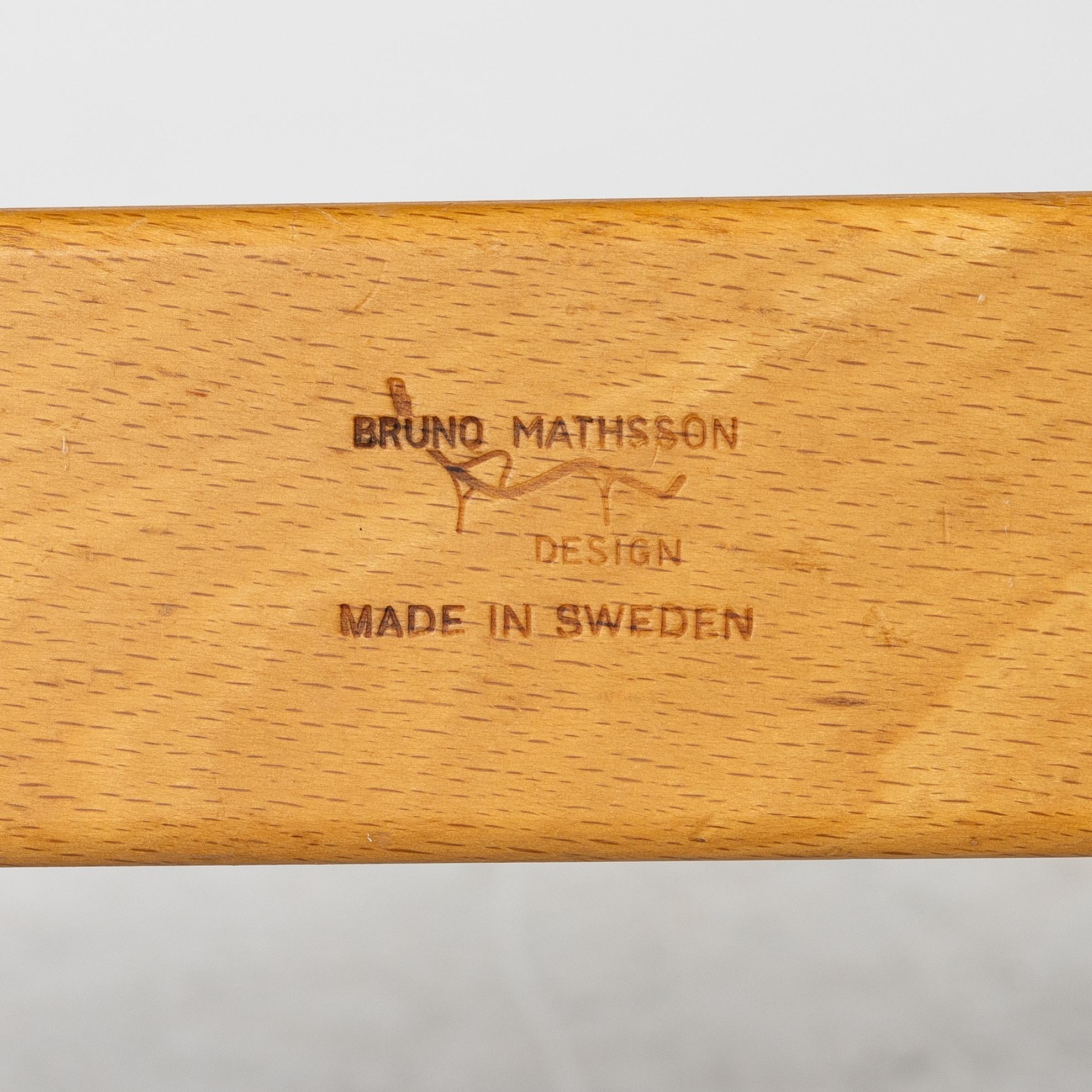 Bruno Mathsson, a pair of 'Eva' armchairs, Firma Karl Mathsson, Värnamo, 1959-62.