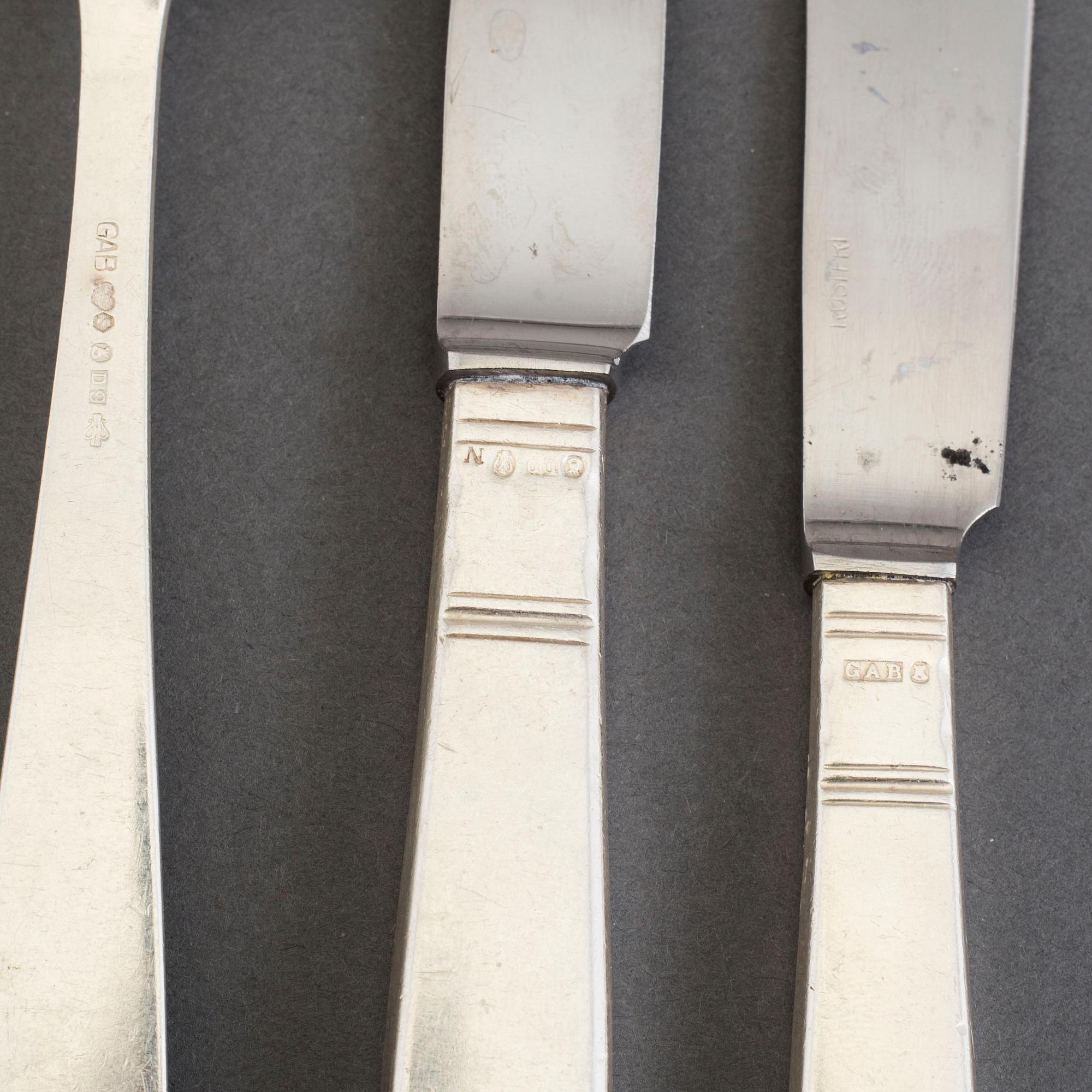 JACOB ÄNGMAN, 26 pieces of silver cutlery from GAB, Eskilstuna, 1950's.