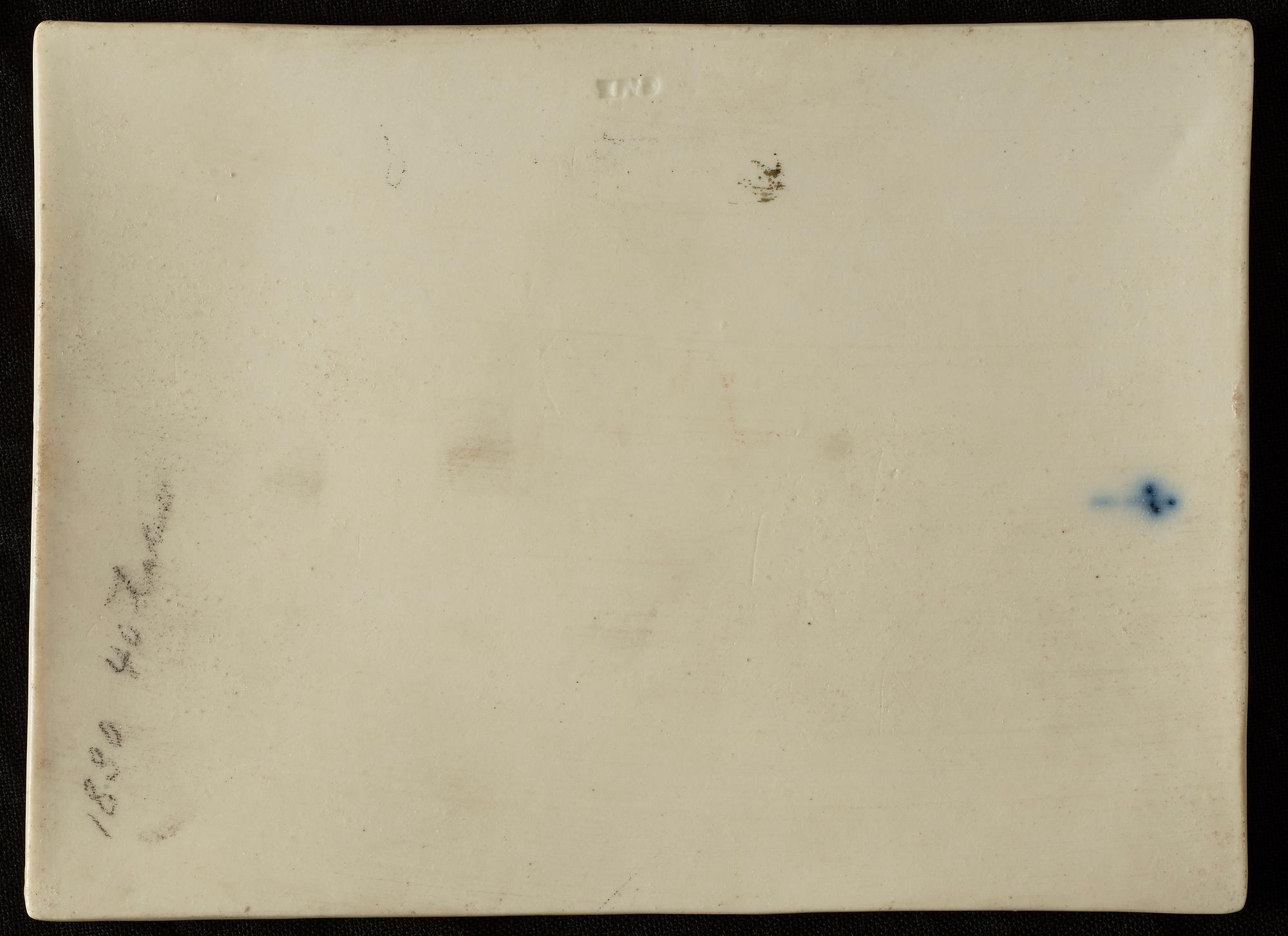 PLAKETT, porslin. Tyskland, 1800-talets första del. Märke. Vy över "München".