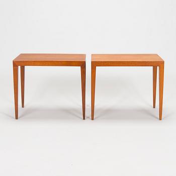 Severin Hansen, sivupöytiä, pari, malli 41B, Haslev Møbelfabrik, Tanska, 1900-luvun puoliväli.