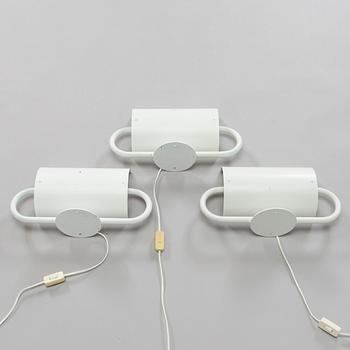 Ben af Schultén,  A set of three 1970s "BS 912" wall lights by Metallimestarit for Artek Finland.