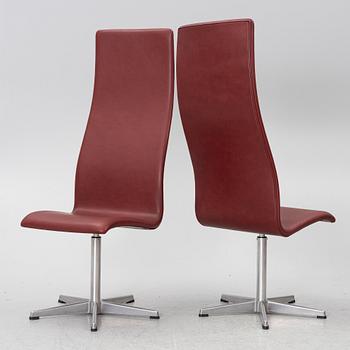 Arne Jacobsen, Stolar, 4 st. "Oxford Chair", Fritz Hansen, Danmark, 1990.