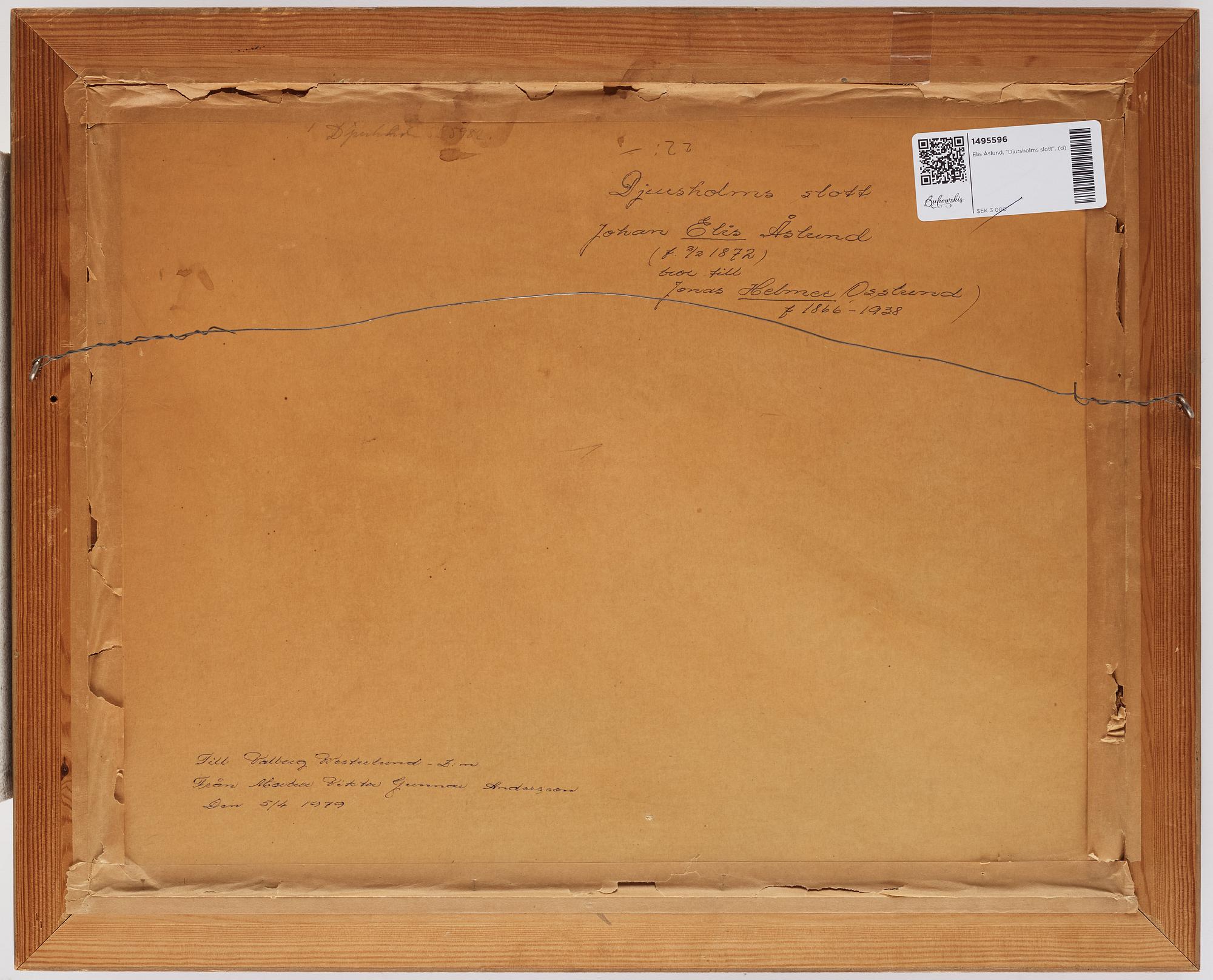 Elis Åslund, Borgholms slottsruin.