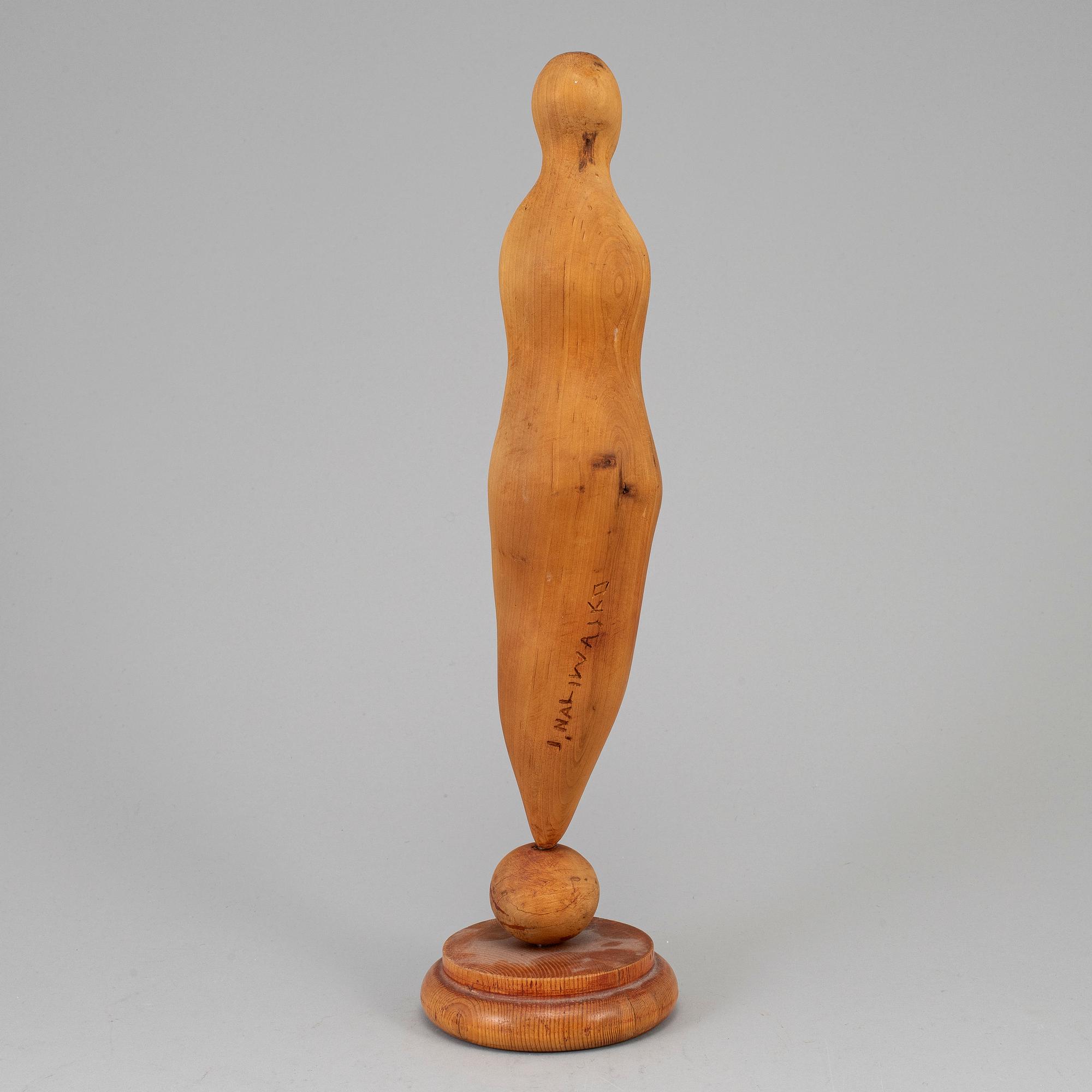 JAN NALIWAJKO, skulptur, trä, signerad.