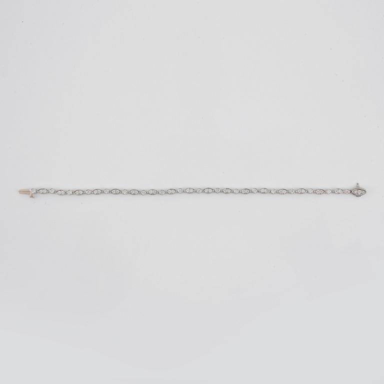 A Tiffany & Co brilliant-cut diamond "Jazz" bracelet. Total carat weight 1.60 ct. Quality circa H/VS.