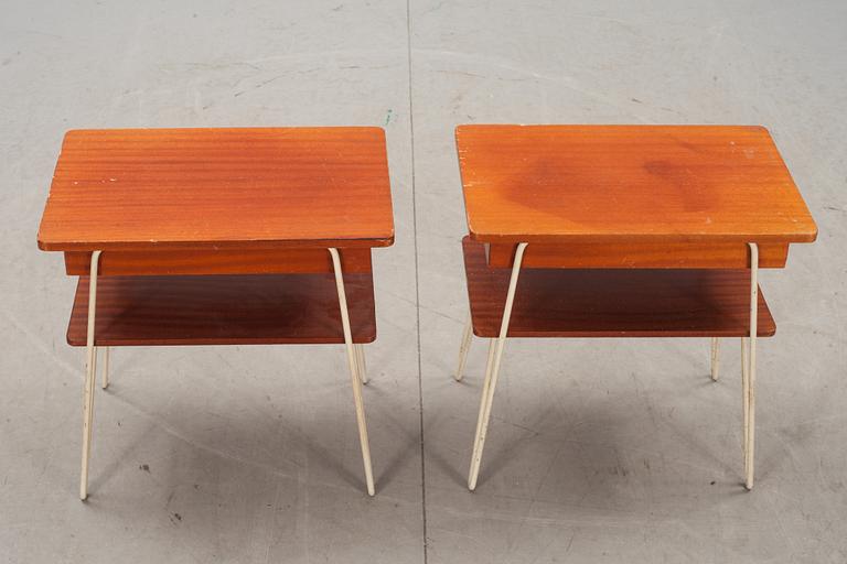 SÄNGBORD, ETT PAR 1950-TAL.