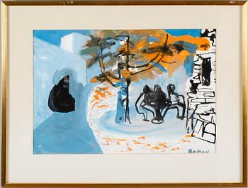 BO BESKOW, gouache, signerad.
