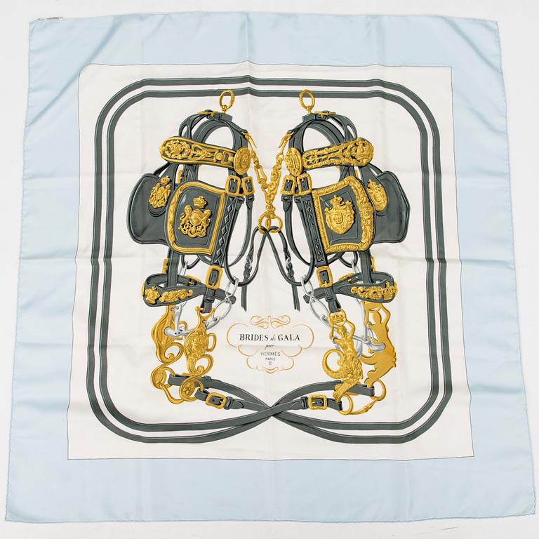 HERMÈS Two Silk Scarfs.