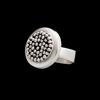 SAARA HOPEA, a ring, silver. Ossian Hopea, Porvoo 1967.