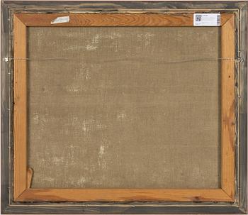 Louis Lindholm, Manteau de cheminée avec plante en pot et pommes (Mantlepiece with potted plant and apples).