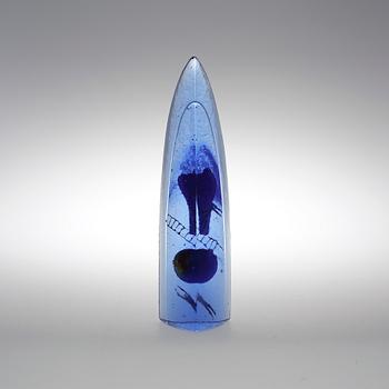 SKULPTUR, glas, Bertil Vallien, Kosta boda, signerad.