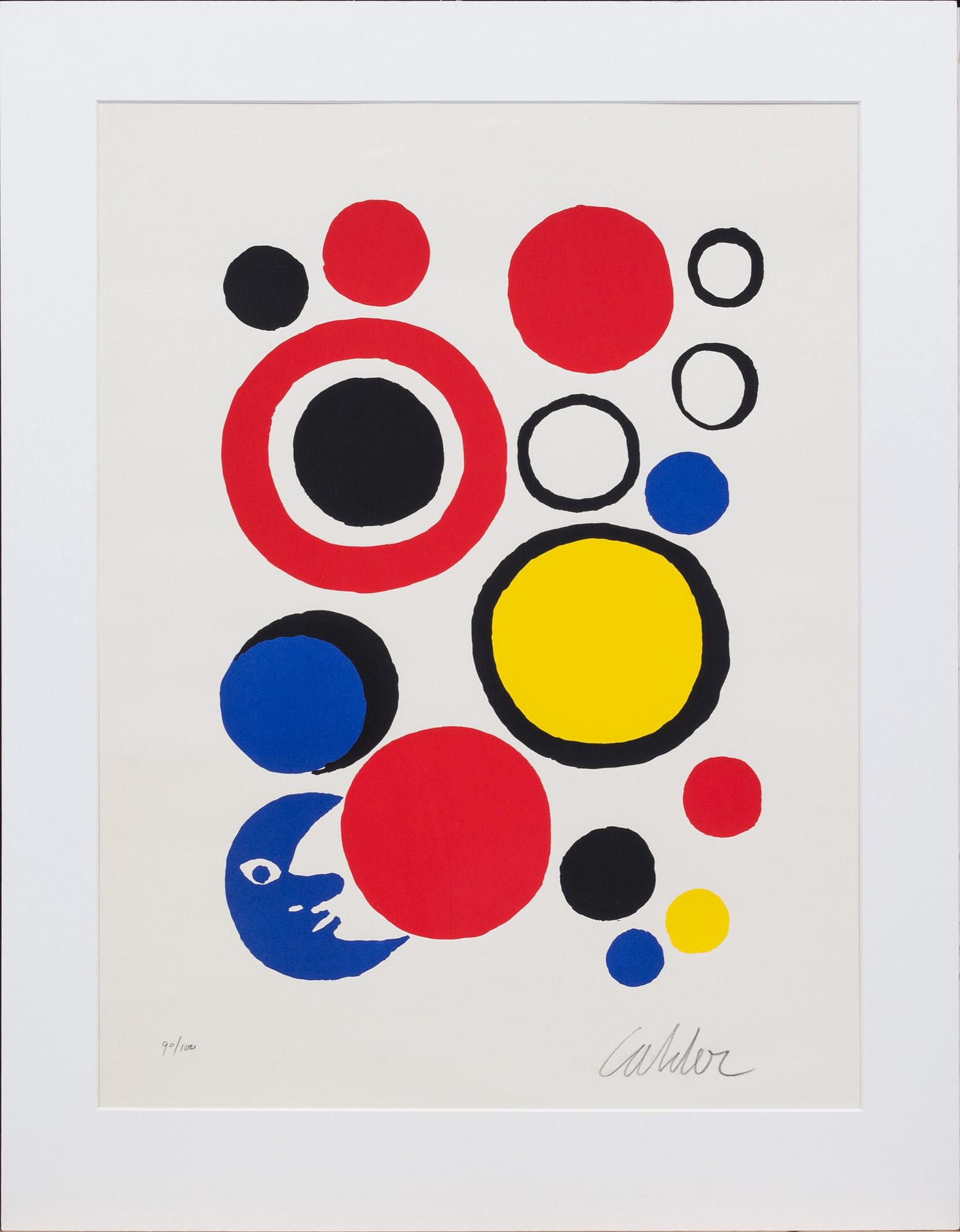 ALEXANDER CALDER, color lithograph, signed and numbered 90/100.