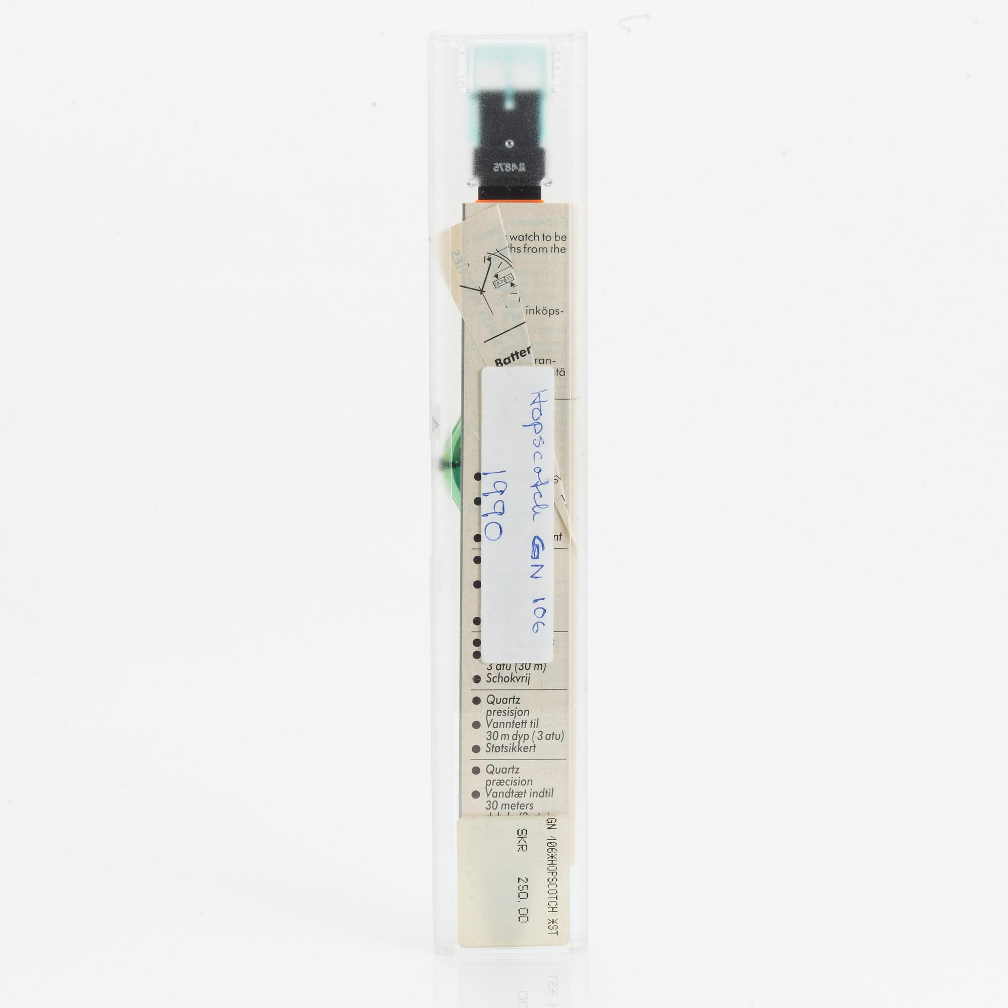 Swatch, Hopschotch, wristwatch,  34 mm.