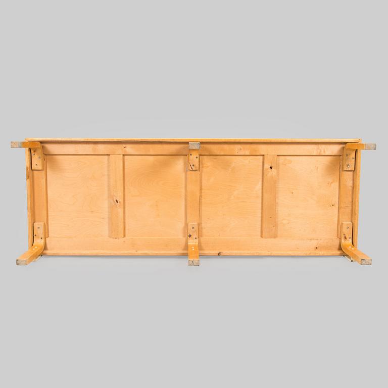 Soffbänk, modell E1295, design Arteks ritkontor, för O.Y Huonekalu-ja Rakennustyötehdas A.B. 1957.