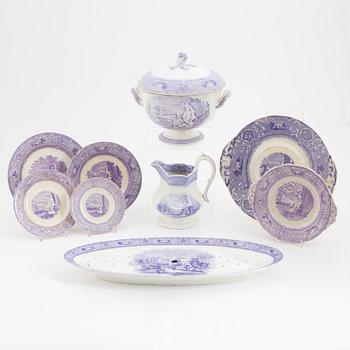 Servis, 122 delar, flintgods, "Carrara", Gustavsberg, i produktion 1860-1908.