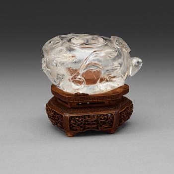 A Chinese rock chrystal brush washer, 20th Century.