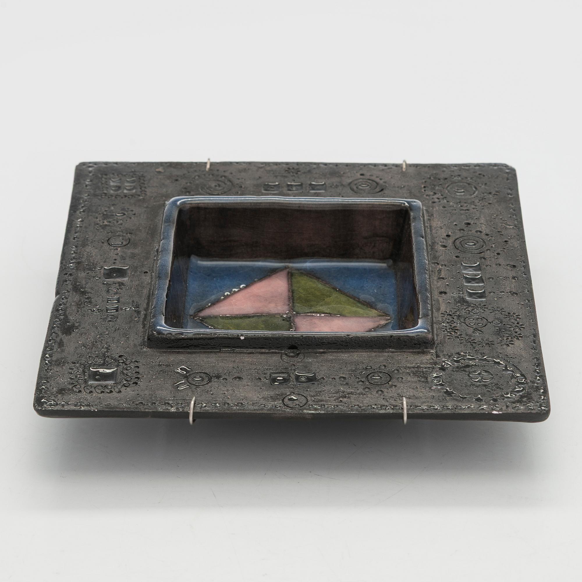 Rut Bryk, a stoneware wall relief, signed BRYK.