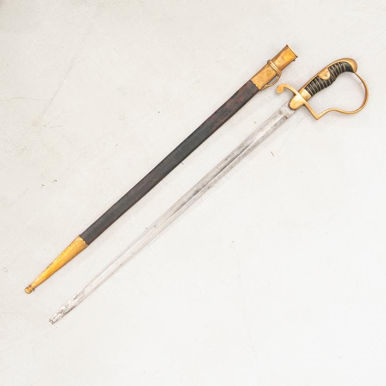 A German NCO's sabre 1889 pattern with scabbard.