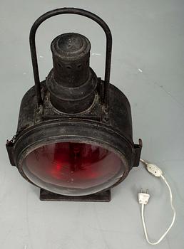 LYKTA/LAMPA, plåt samt glas, 1900-talets början.