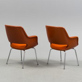 OLLI MANNERMAA, a pair of armchaird model 557 S/558 S Super-Kilta, Finnart AB, Martela Oy, Helsinki.