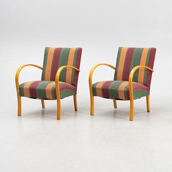 Armchairs, a pair. Swedish Modern, 1930s/40s.