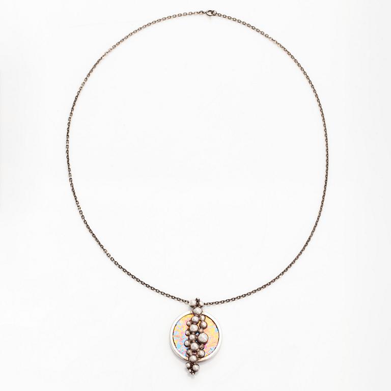 Nanny Still, necklace, titanium, silver, Kultakeskus 1970s.