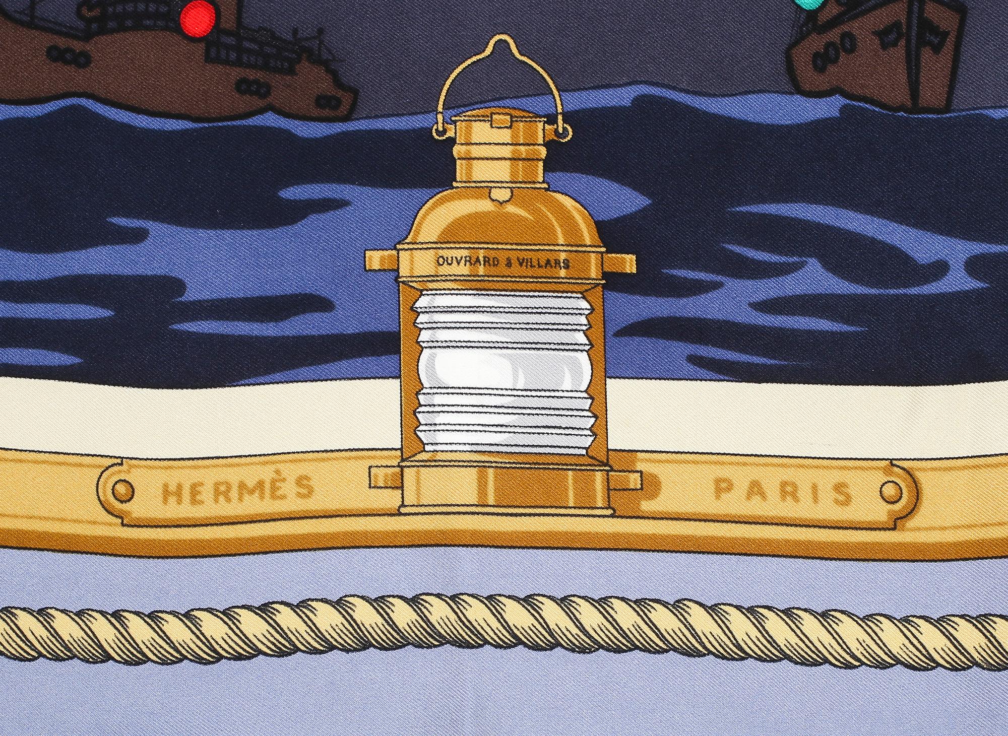 SCARF, siden, "Feux de Route Apercus la Nuit, en Mer", Pierre Péron, Hermès.