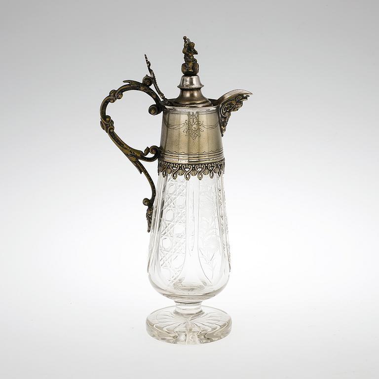 VINKANNA, glas och nysilver, 1800-talets slut.