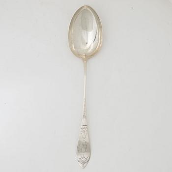 A silver serving spoon, K.A. Rasmussen, Norway, circa 1900.