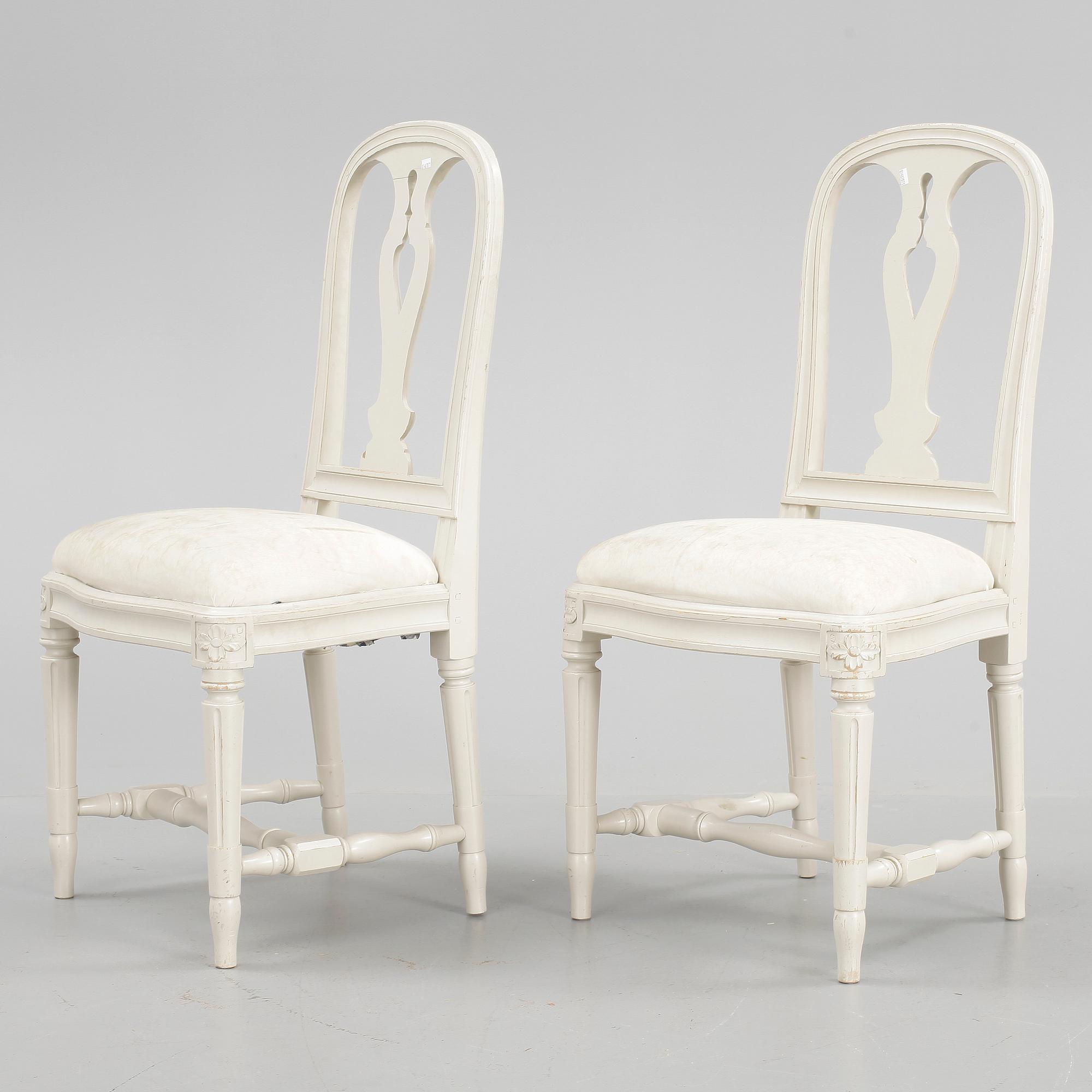 STOLAR, ett par, "Hallunda", ur IKEA:s 1700-tals serie, sent 1900-tal.