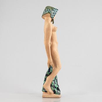 Helge Christoffersen, an earthenware figure of a woman, 1950's.