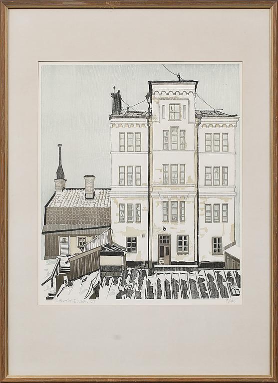 SVENOLOV EHRÉN, 5 st, träsnitt, signerade och numrerade 9/70.