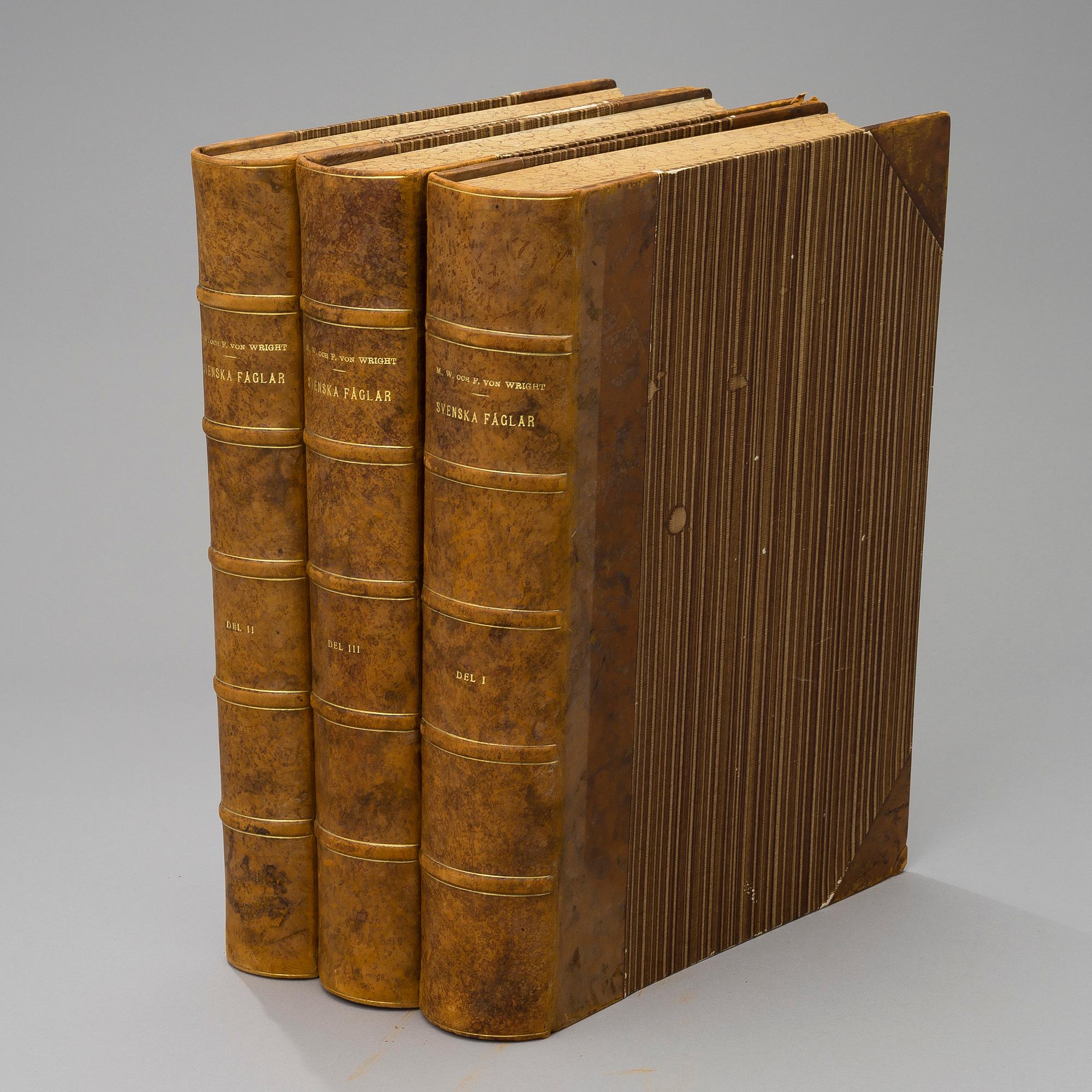 "Svenska fåglar", book in three volumes by M, W & F Von Wright, Stockholm 1924-1929.