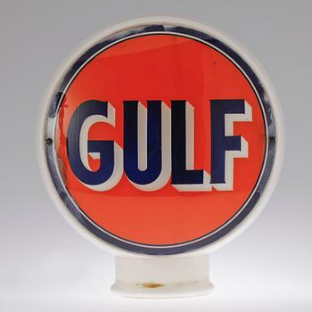 LAMPKUPOR, 2 st, glas, Gulf samt Kvarntorp, 1900-talets mitt.