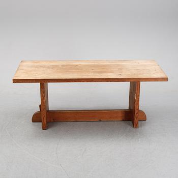 Axel Einar Hjorth, a stained pine "Lovö" table, Nordiska Kompaniet Sweden 1930's.