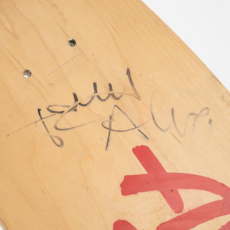 Alva skateboard, OG 1977, lönn, signerad Tony Alva.