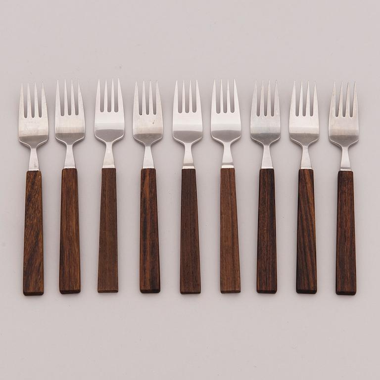 A mid-20th century 49-piece set of "Triennale" cutlery for Fiskars, Finland.