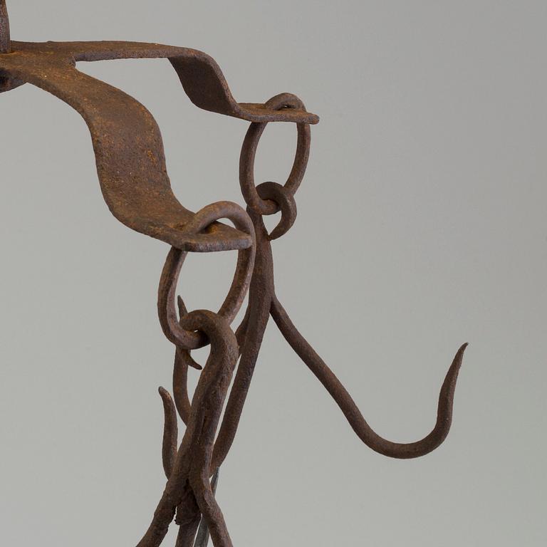 AN 18TH/19TH CENTURY IRON MEAT HOOK.