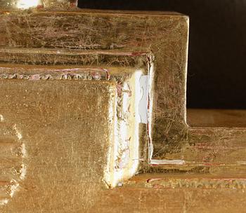 A GILDED IKEA 1990'S GUSTAVIAN STYLE "MEUNIER" MIRROR.