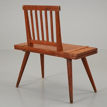 A provincial pine table/chair, 19th Century.