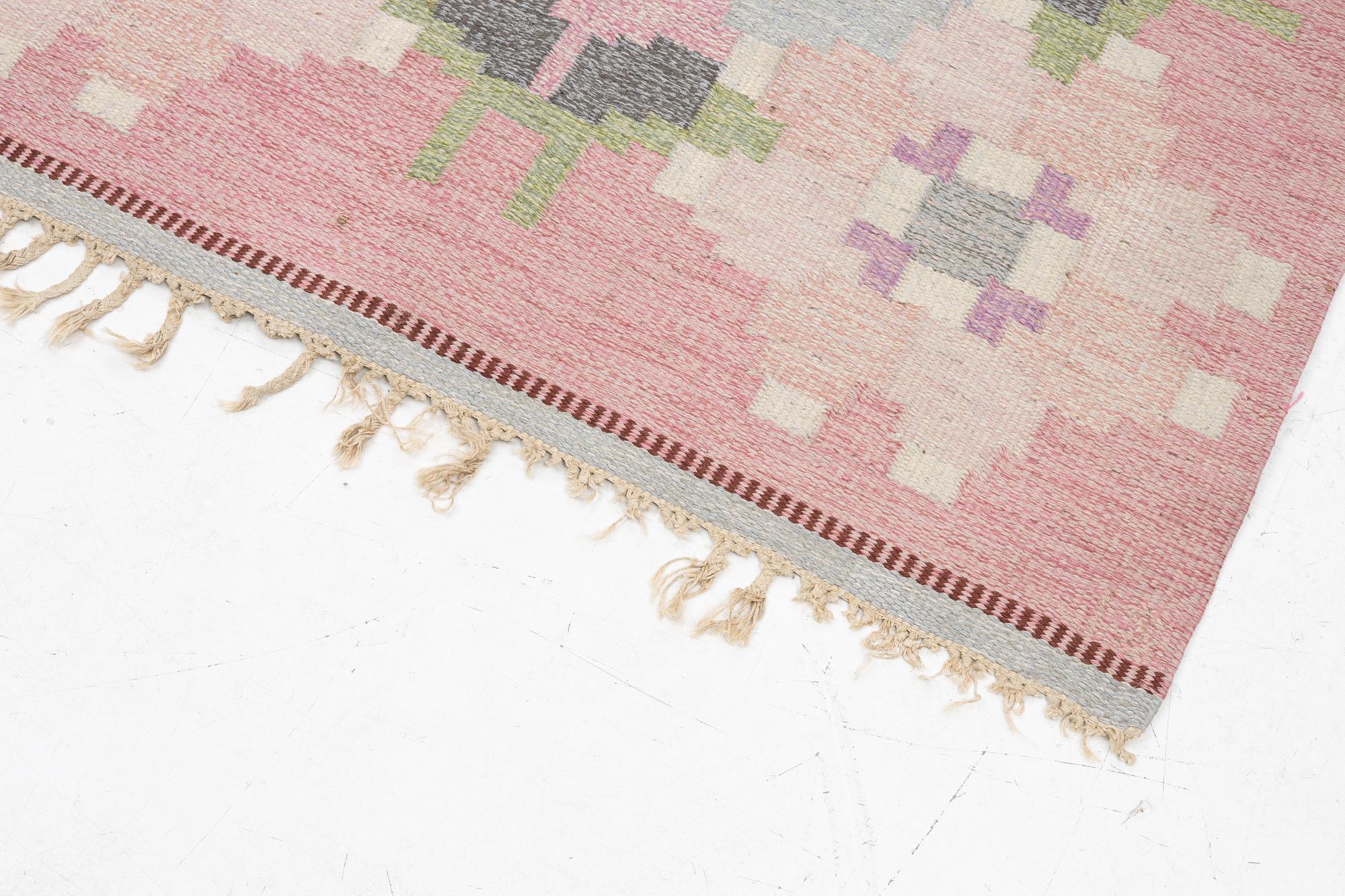 Ingegerd Silow, a flat weave carpet, signed IS, approx. 277 x 197 cm.