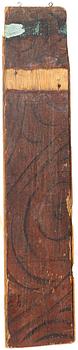 A Swedish painted part of a wall panel, 19th century.