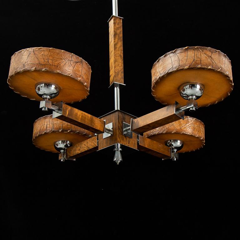 A 1930-40's art déco ceiling lamp.
