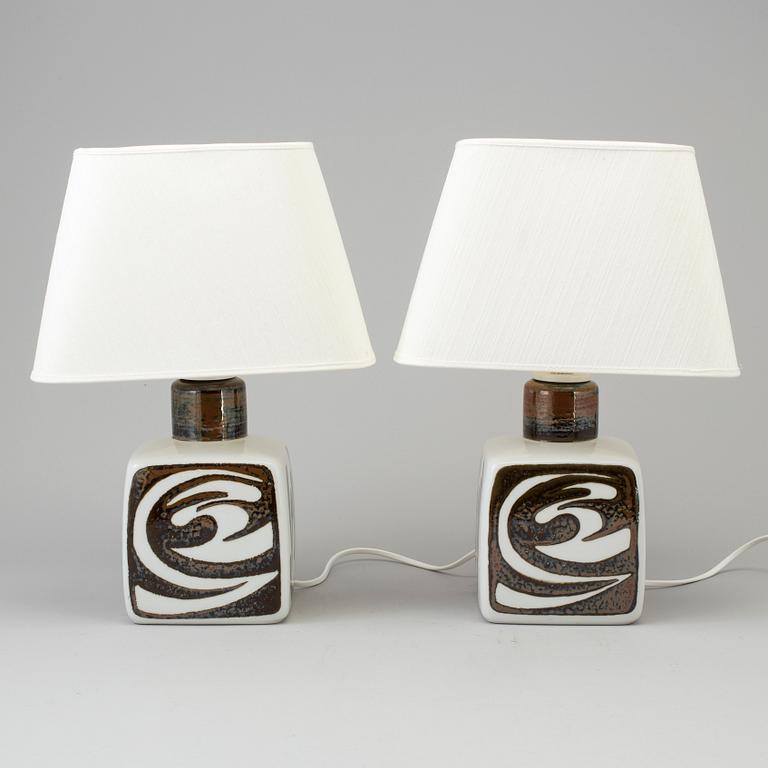 CARL-HARRY STÅLHANE, a pair of 'Orient' stoneware table lights from Rörstarnd, 1970's.