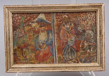 OKÄND KONSTNÄR. Olja på pannå. 1900-tal.