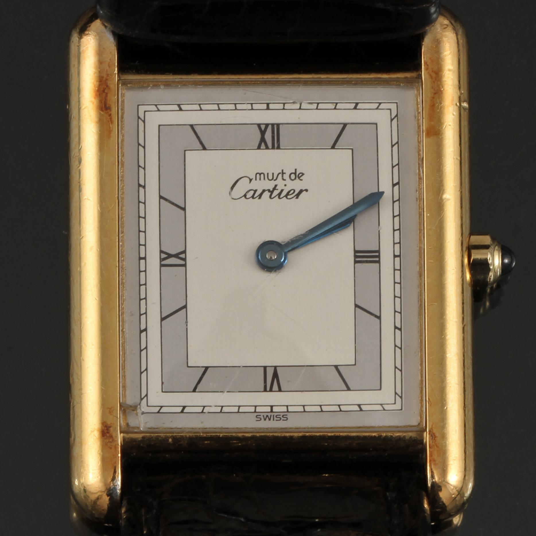 ARMBANDSUR, förgyllt silver, "Tank", Cartier, 1900-talets senare del.