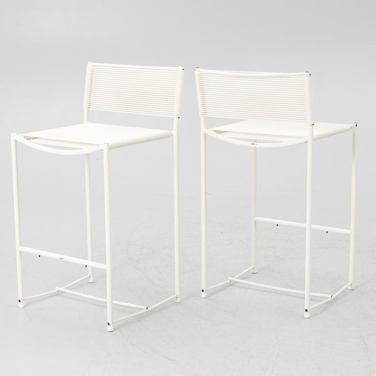 Giandomenico Belotti, four 'Spaghetti Chair' bar stools, Fly Line, Italy 1970s.