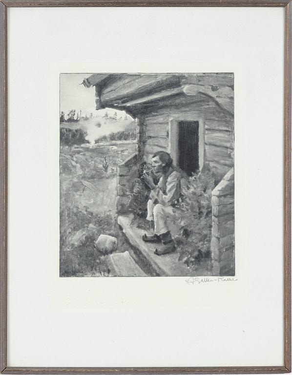 Akseli Gallen-Kallela, heliogravure, signed.