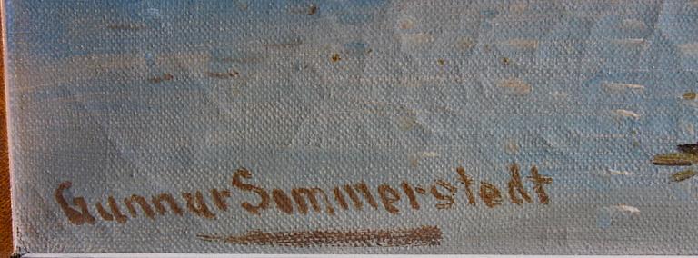 SOMMERSTEDT, GUNNAR. Olja på duk, sign.